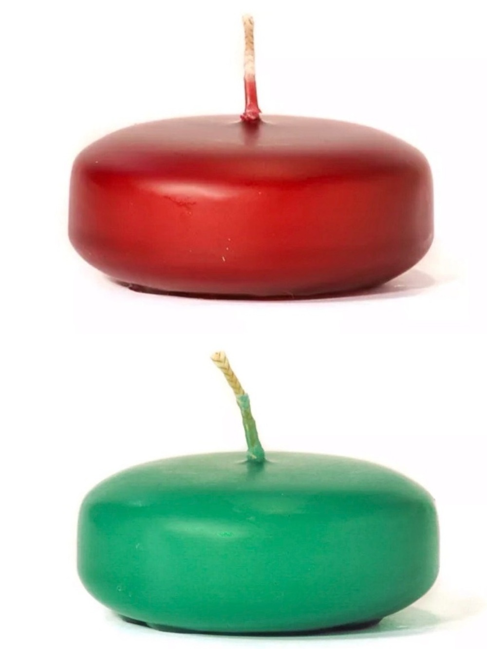 Set of Red and Green Floating Candles - Decorative Home Accent